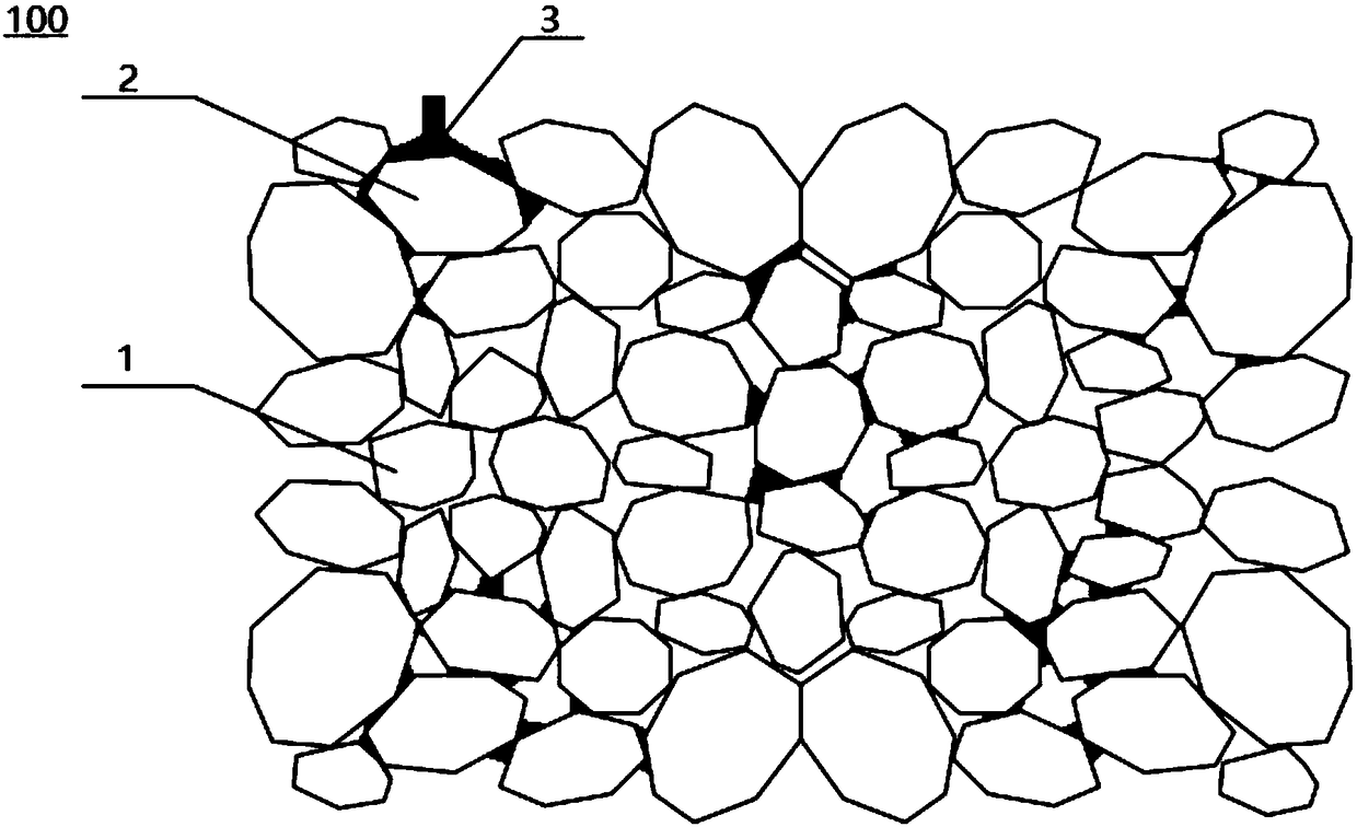 Structured cemented particulate material and preparation method thereof