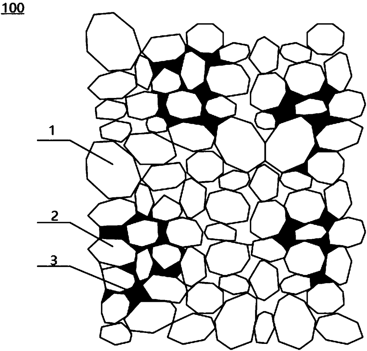 Structured cemented particulate material and preparation method thereof