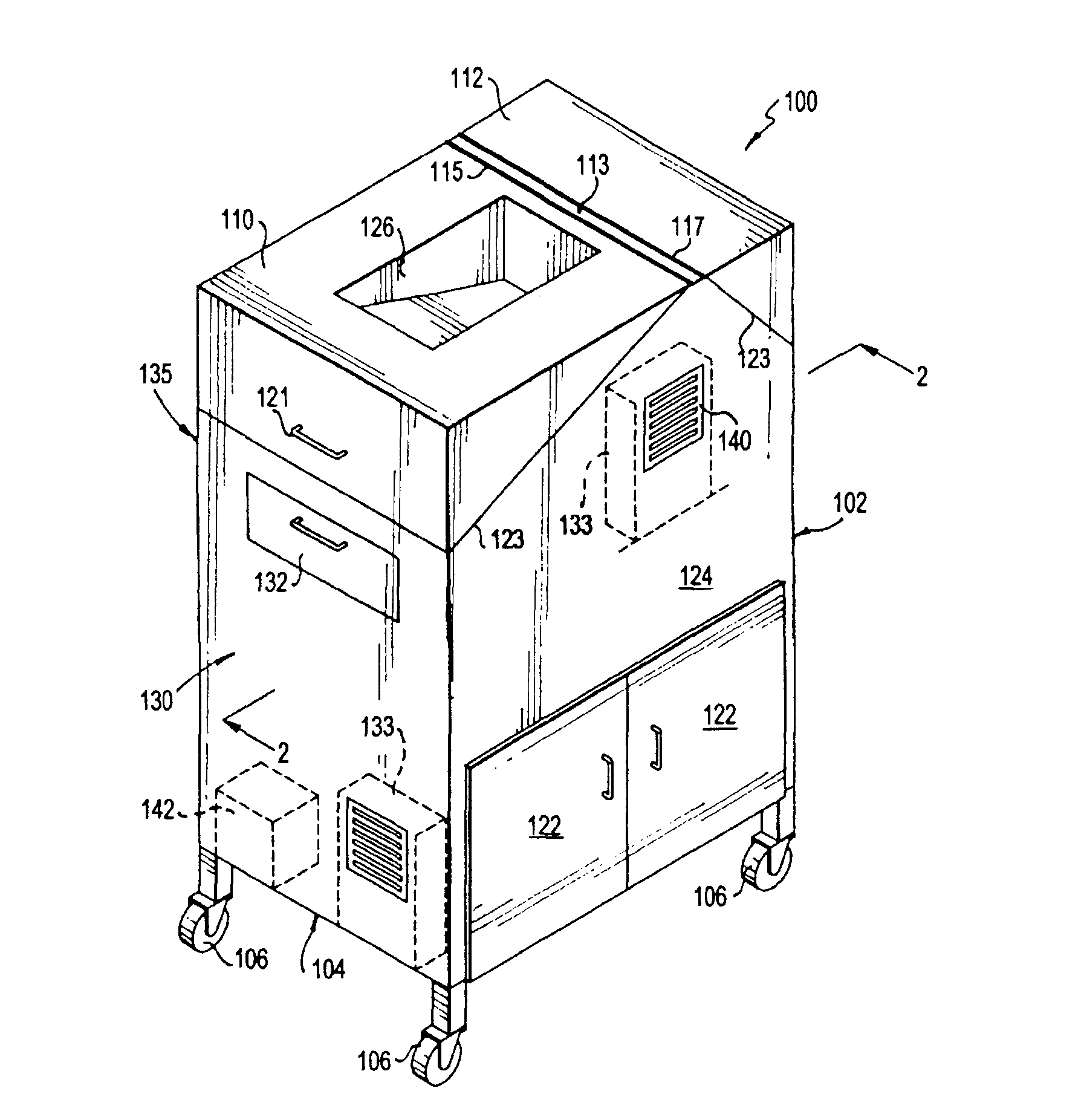 Portable cleanroom printing cabinet