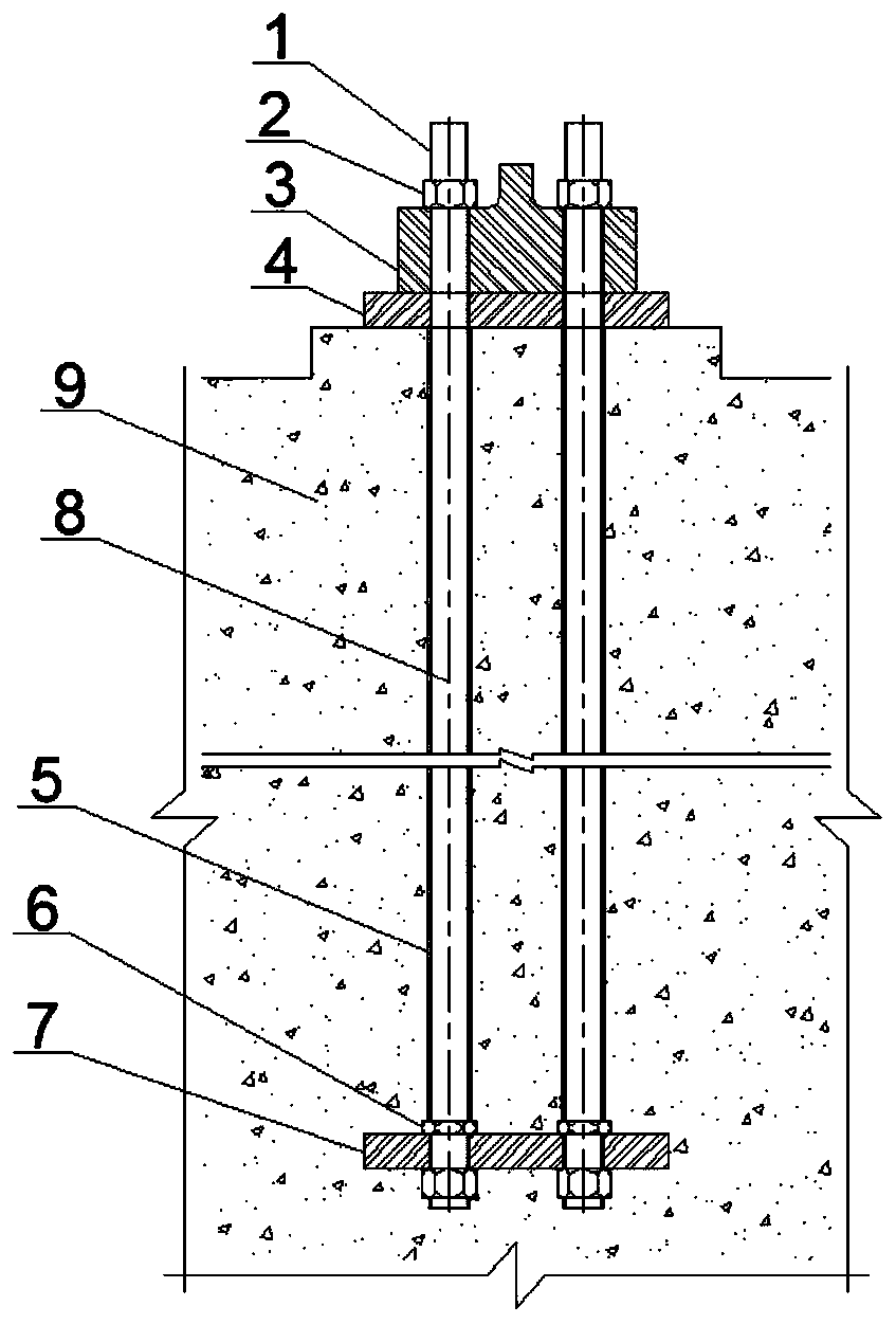 Pre-tension torque detection system and detection method of wind driven generator foundation anchors