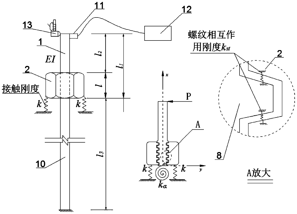 Pre-tension torque detection system and detection method of wind driven generator foundation anchors