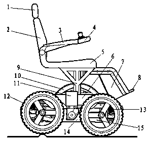 Off-road stair-climbing wheelchair capable of realizing wheel and track switching