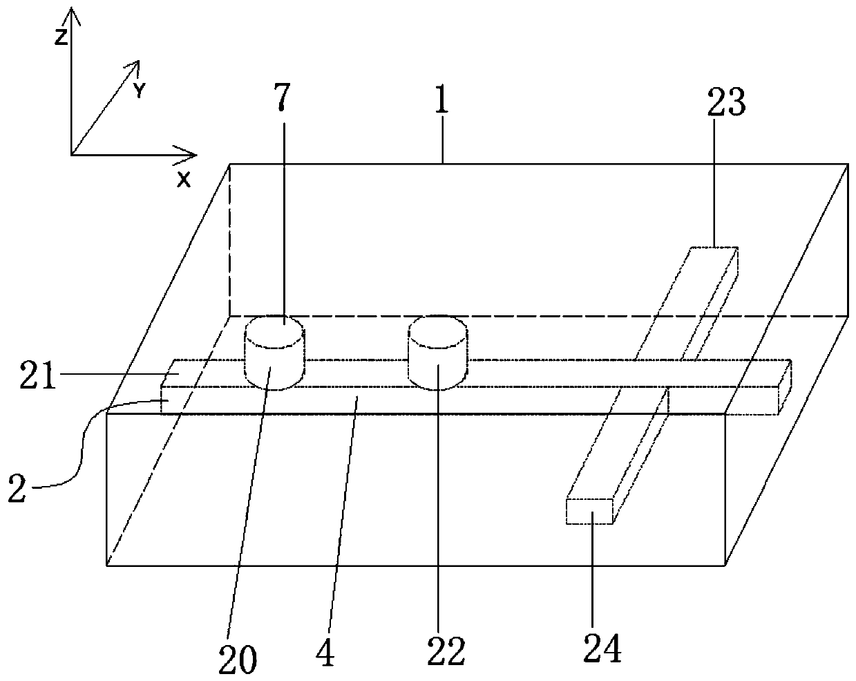 Single-layer microfluidic chip with three-dimensional focusing function