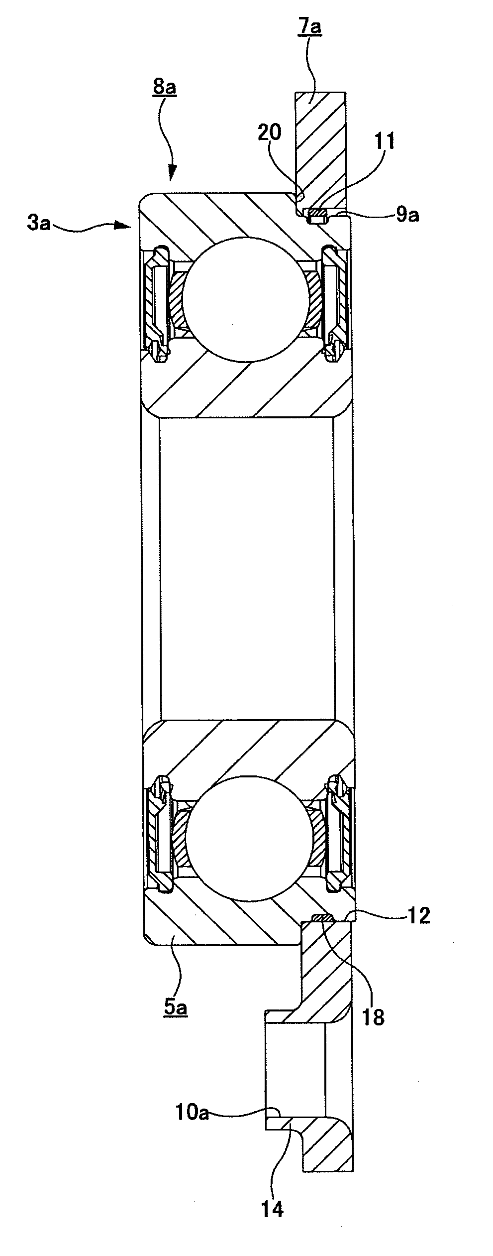 Rolling bearing unit for rotation support unit