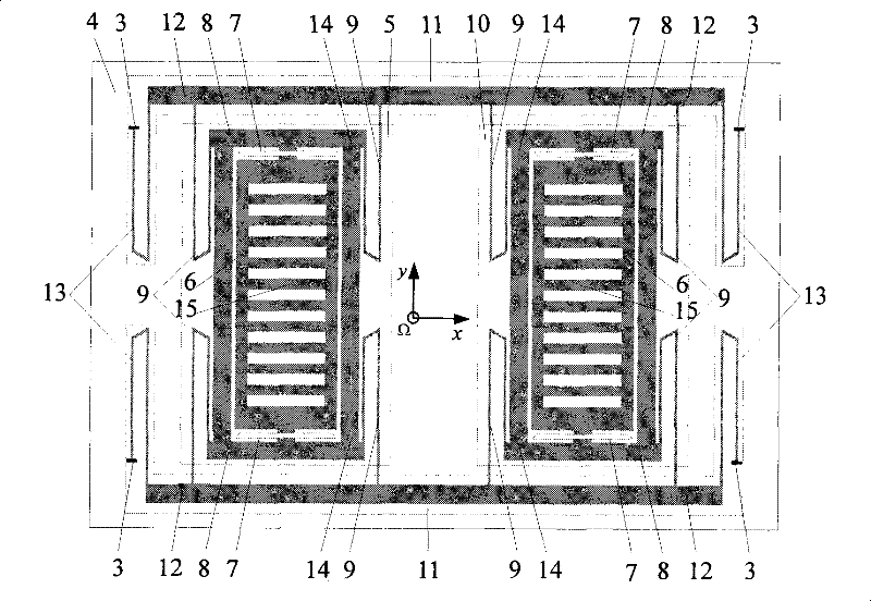 Robustness tuning fork vibrating type micromechanical gyroscope