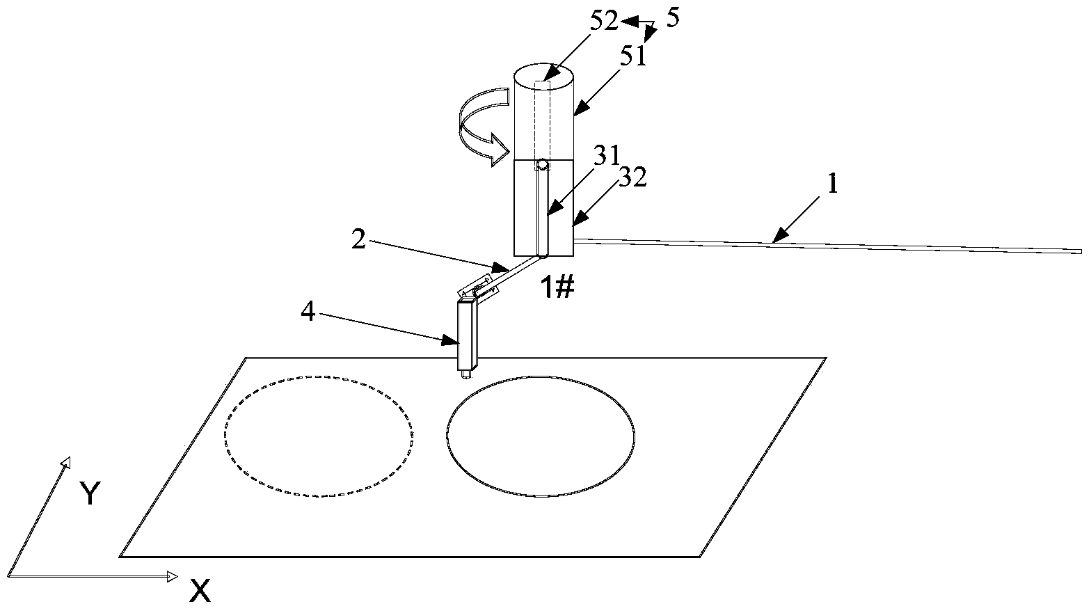 Spraying device and method for display panel