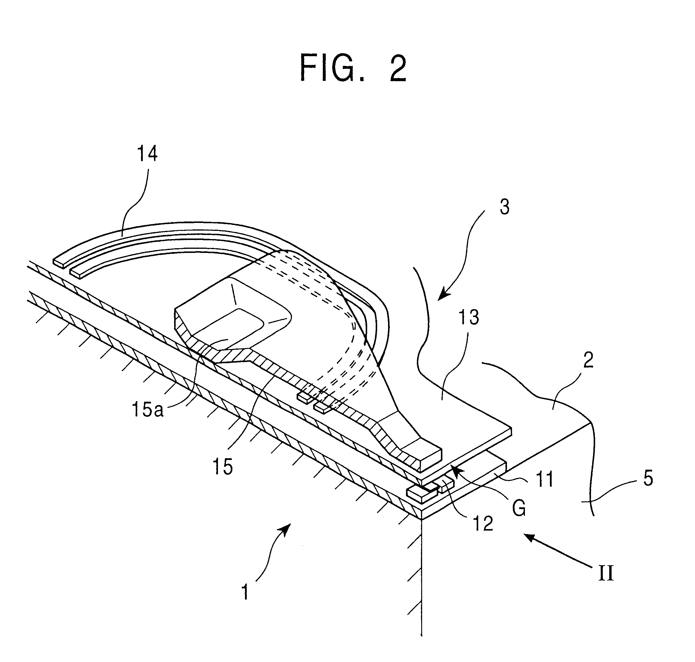 Magnetic head having a thin film element