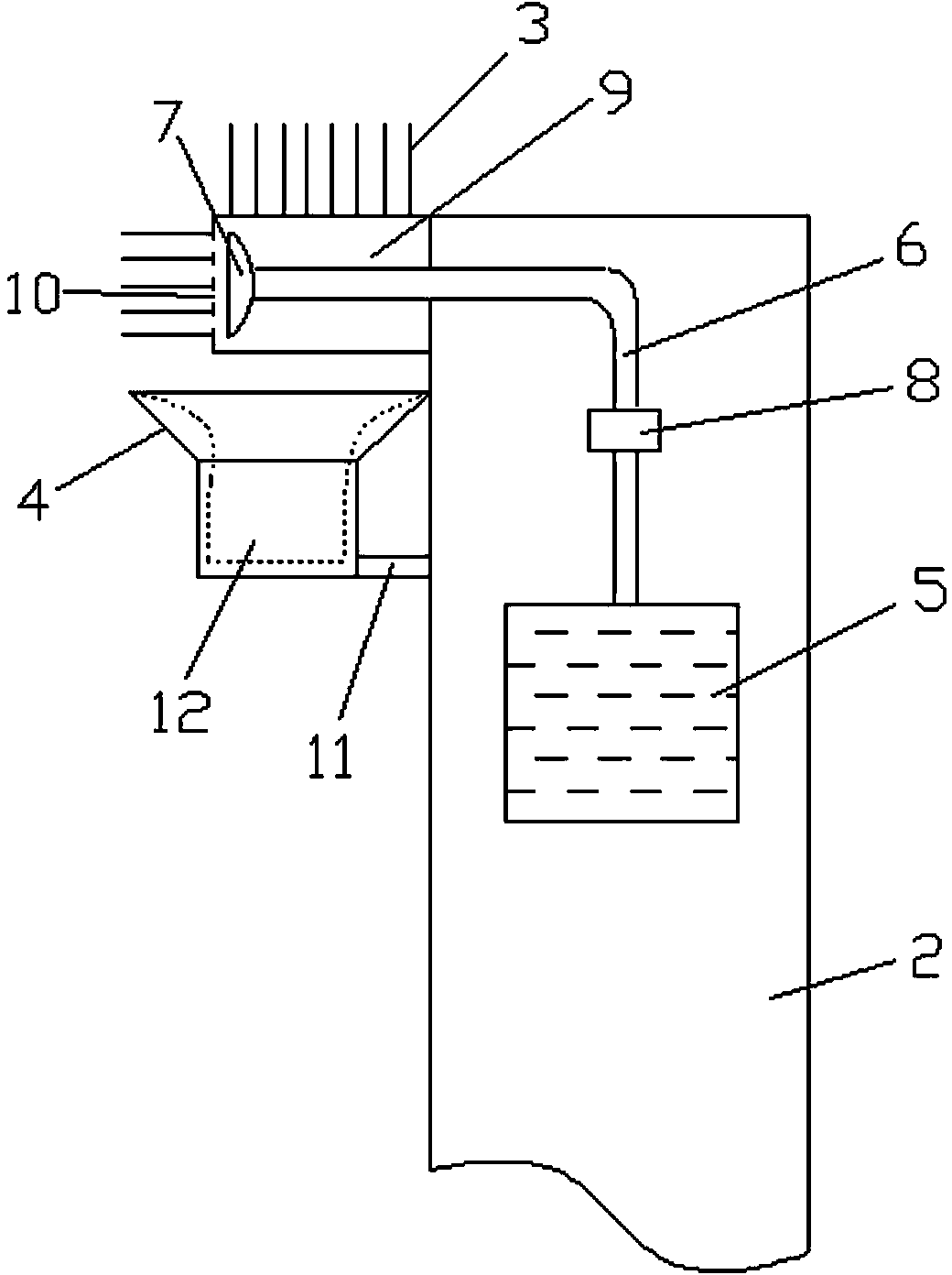 Dedusting structure for spinning workshop