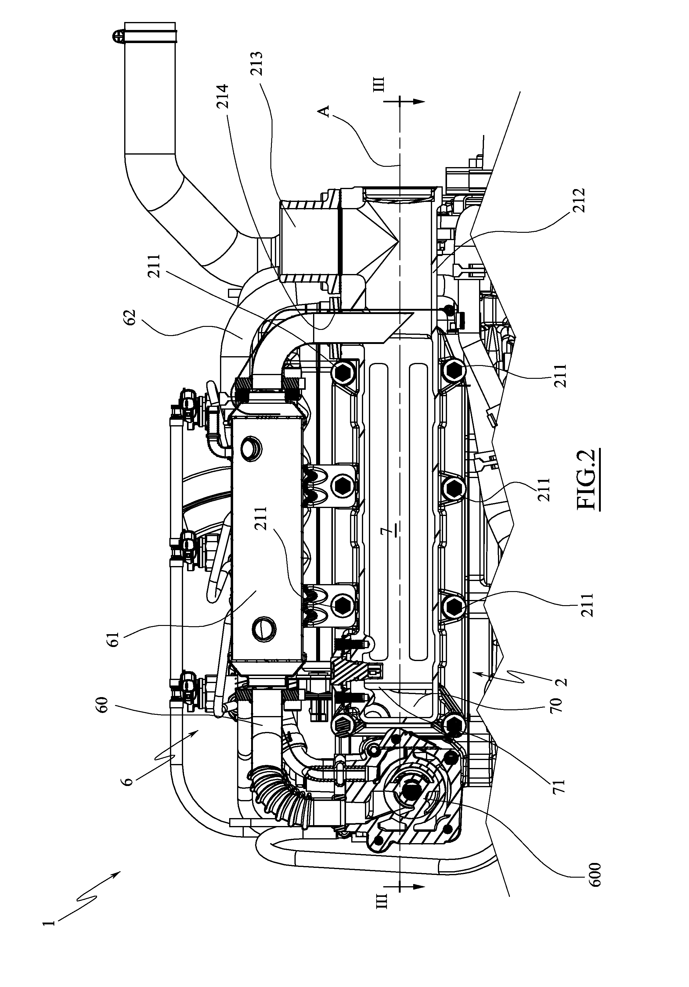 Intake manifold of comburent air for an internal combustion engine equipped with egr