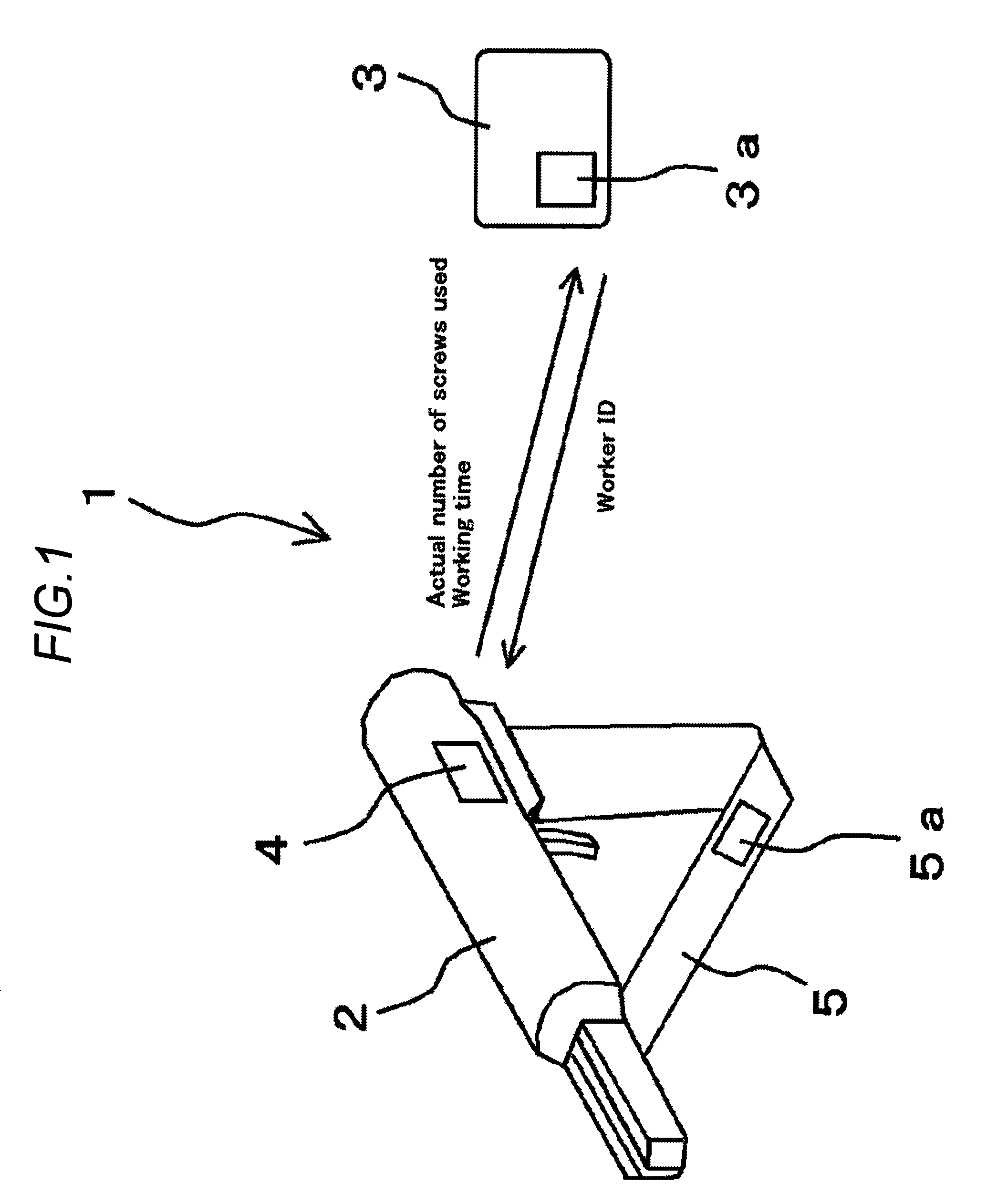 Portable tool and work management data collection system