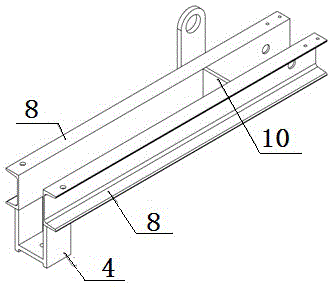 Retractable beam used for elevator shaft formwork platform