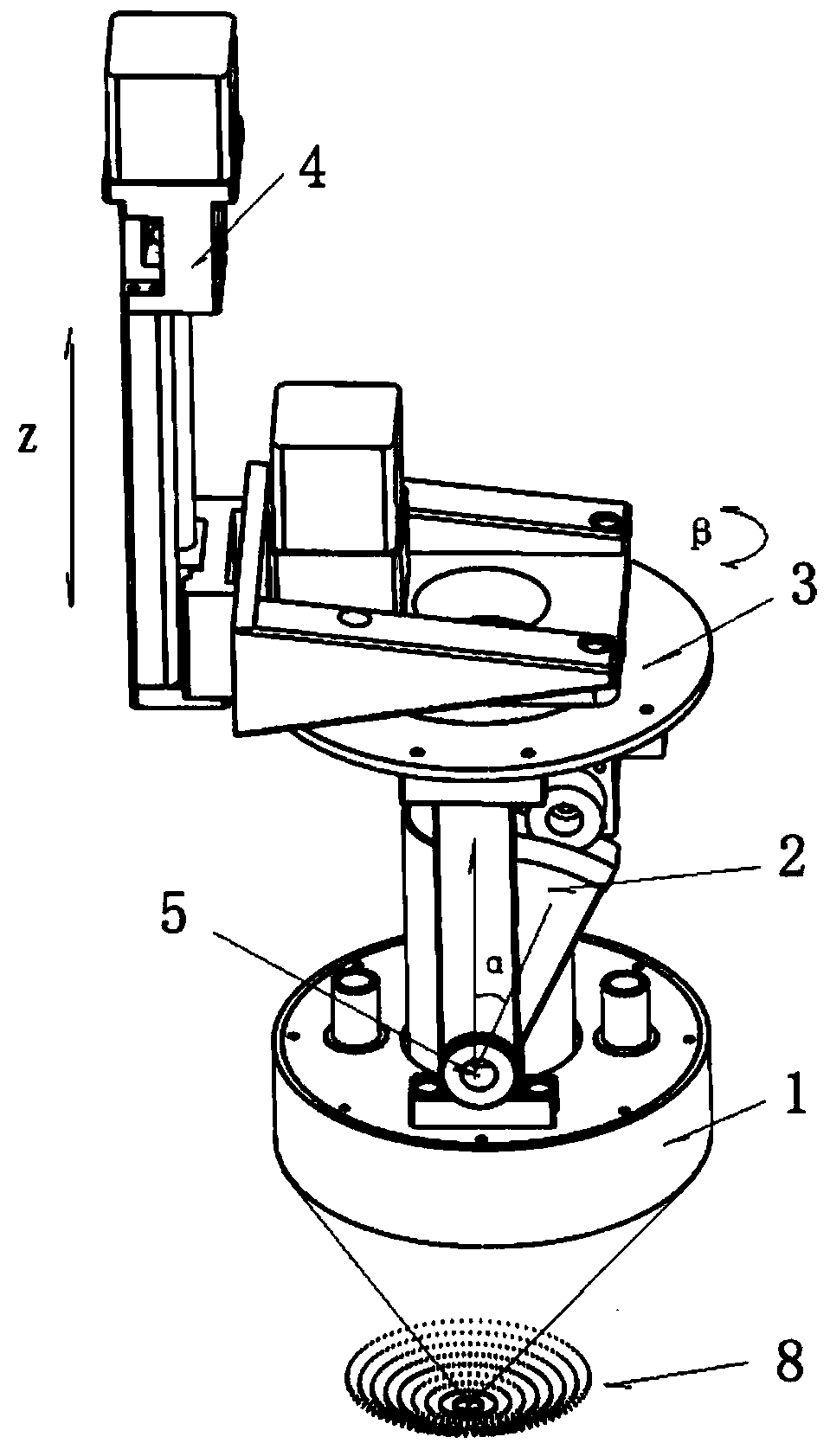 Three-dimensional body treatment device having function of ultrasonic spherical surface scanning and use method of three-dimensional body treatment device