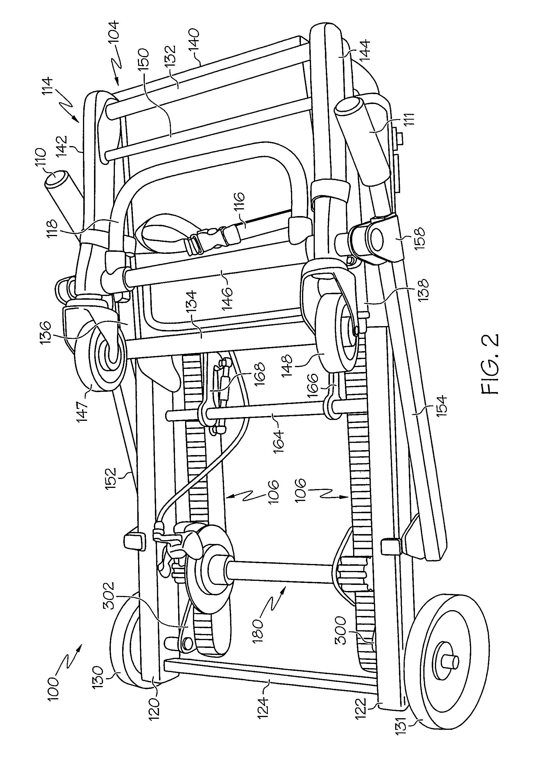 Stair chair with an adjustable glide track resistance and braking device