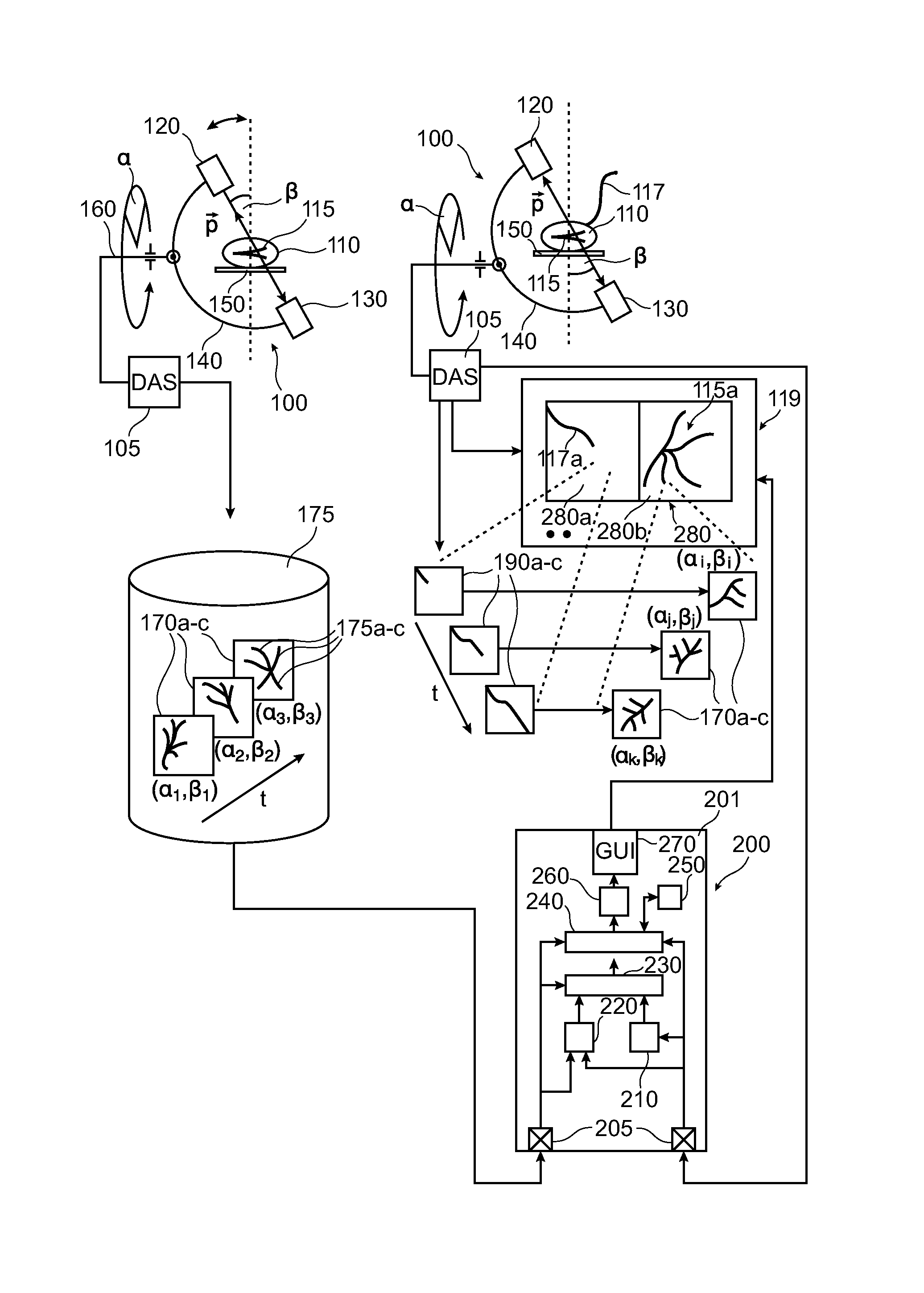 Real-time display of vasculature views for optimal device navigation