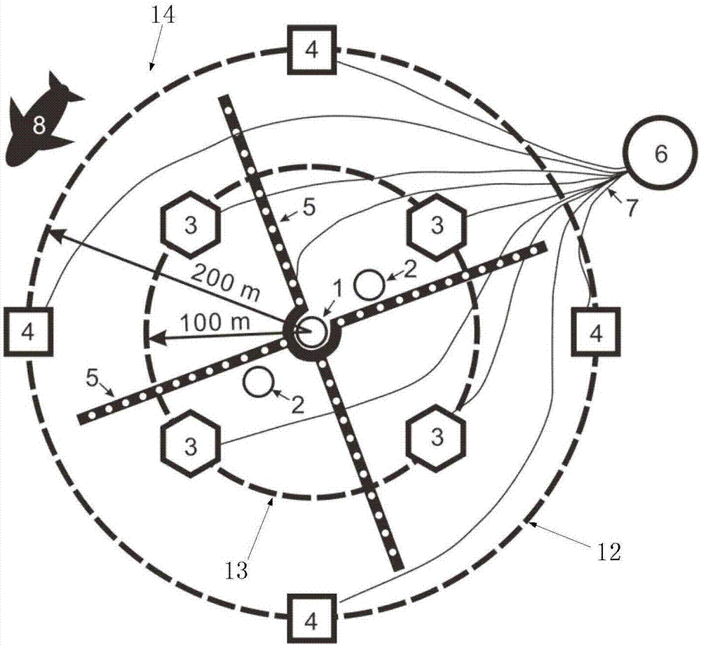 Marine hydrate mining environment three-dimensional monitoring system