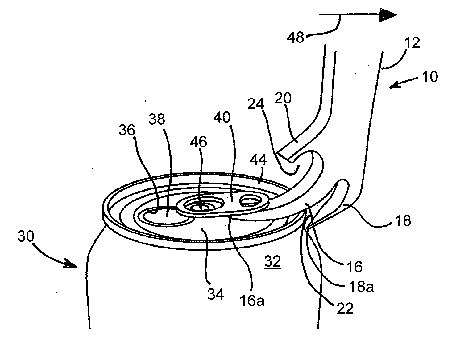 Pop-top can opener