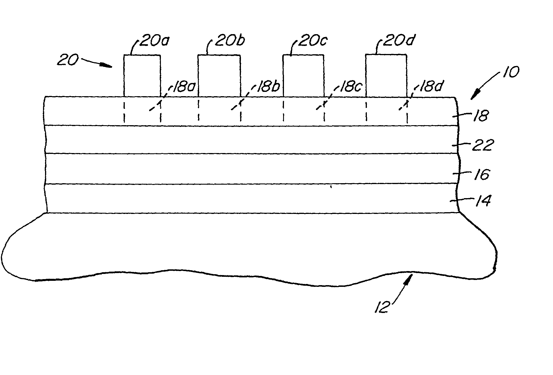 Masking methods and etching sequences for patterning electrodes of high density RAM capacitors