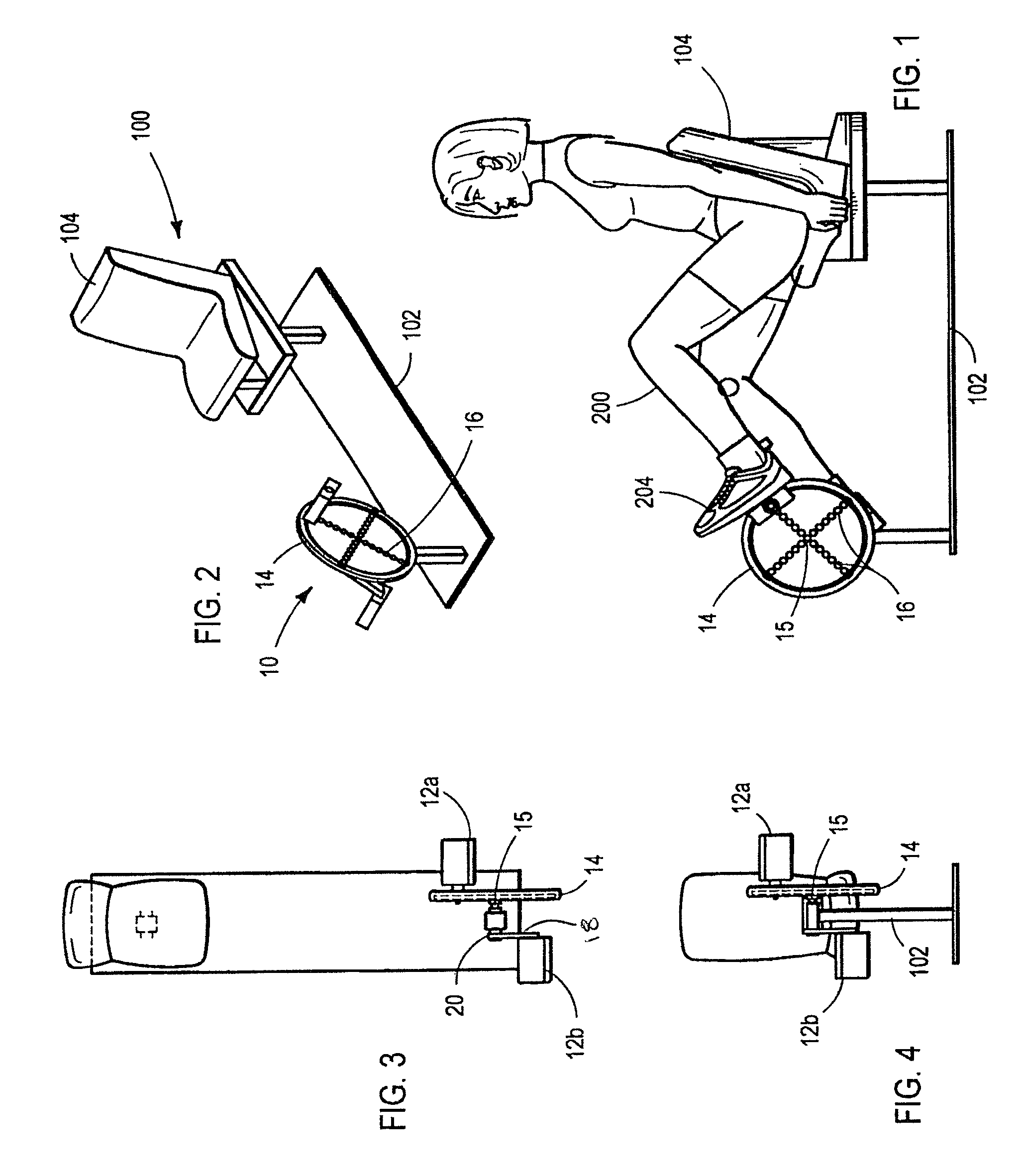 Rotary rehabilitation apparatus and method