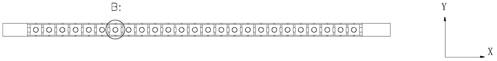 Tin soldering tool with strip-shaped heat radiation holes and heat conduction holes