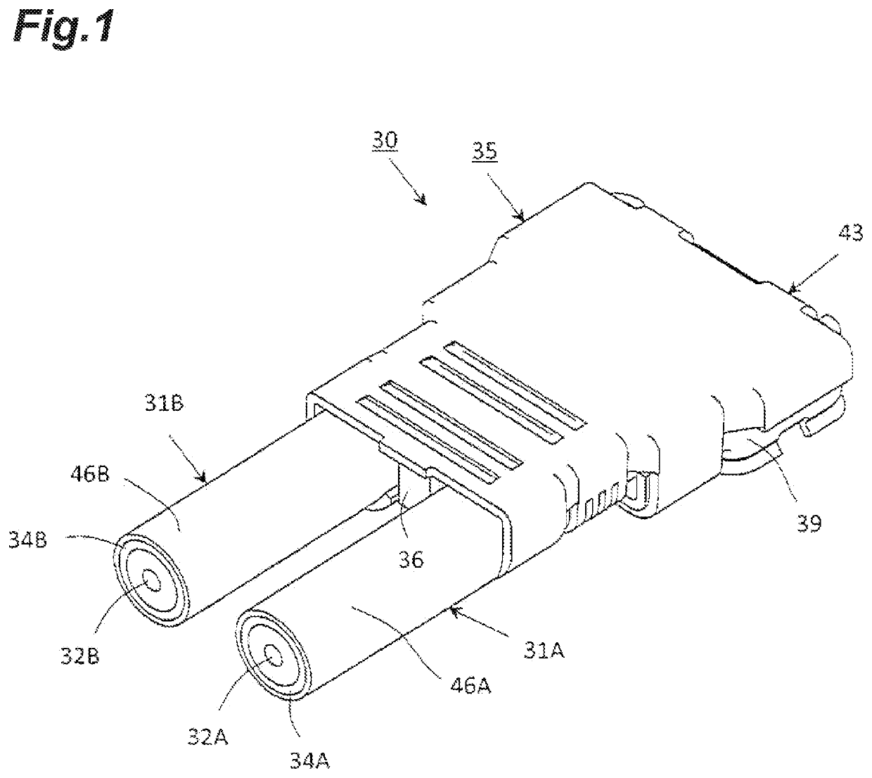 Coaxial connector with partition