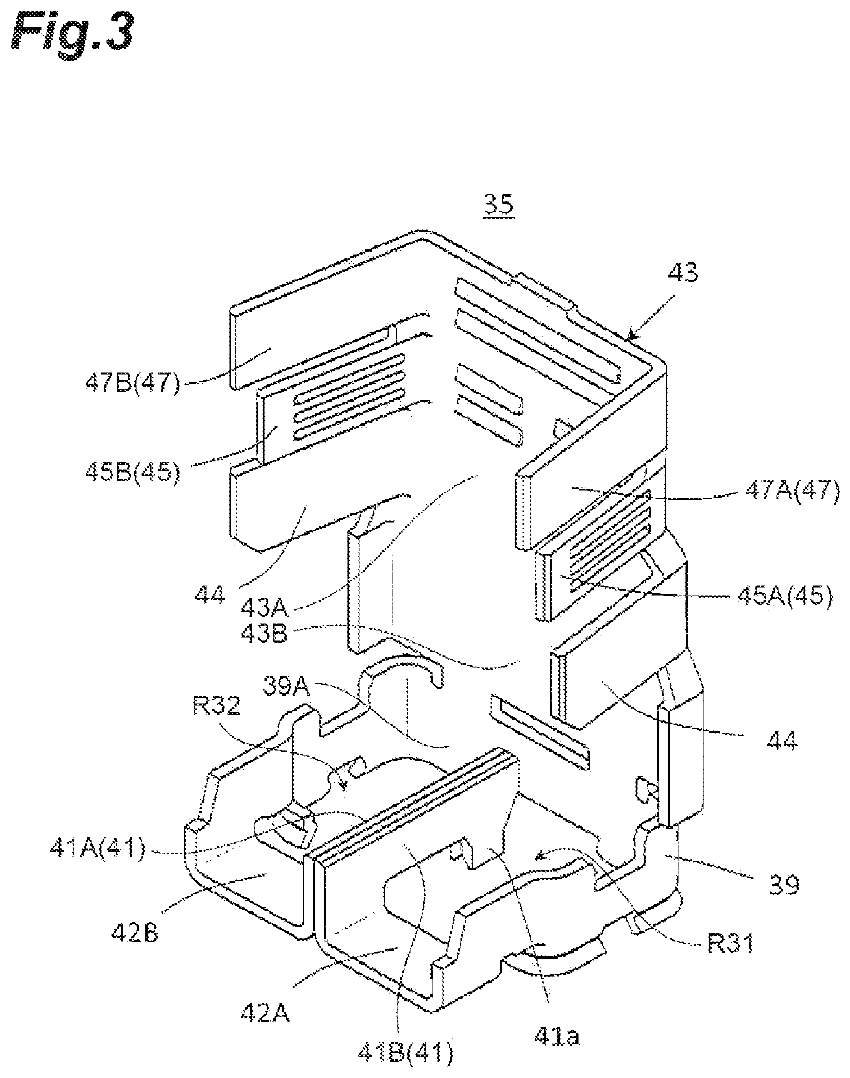 Coaxial connector with partition