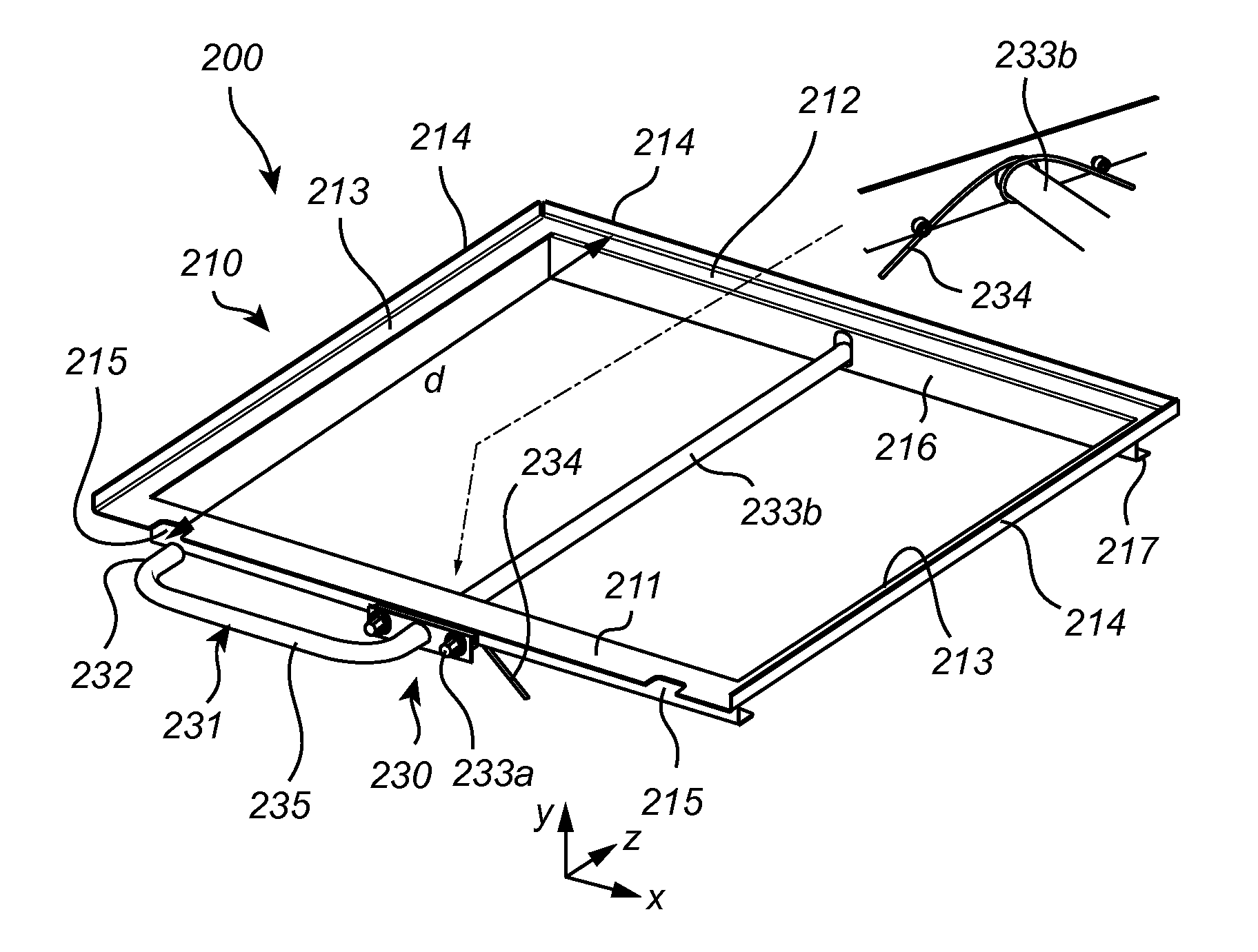 A frame assembly for an air filter