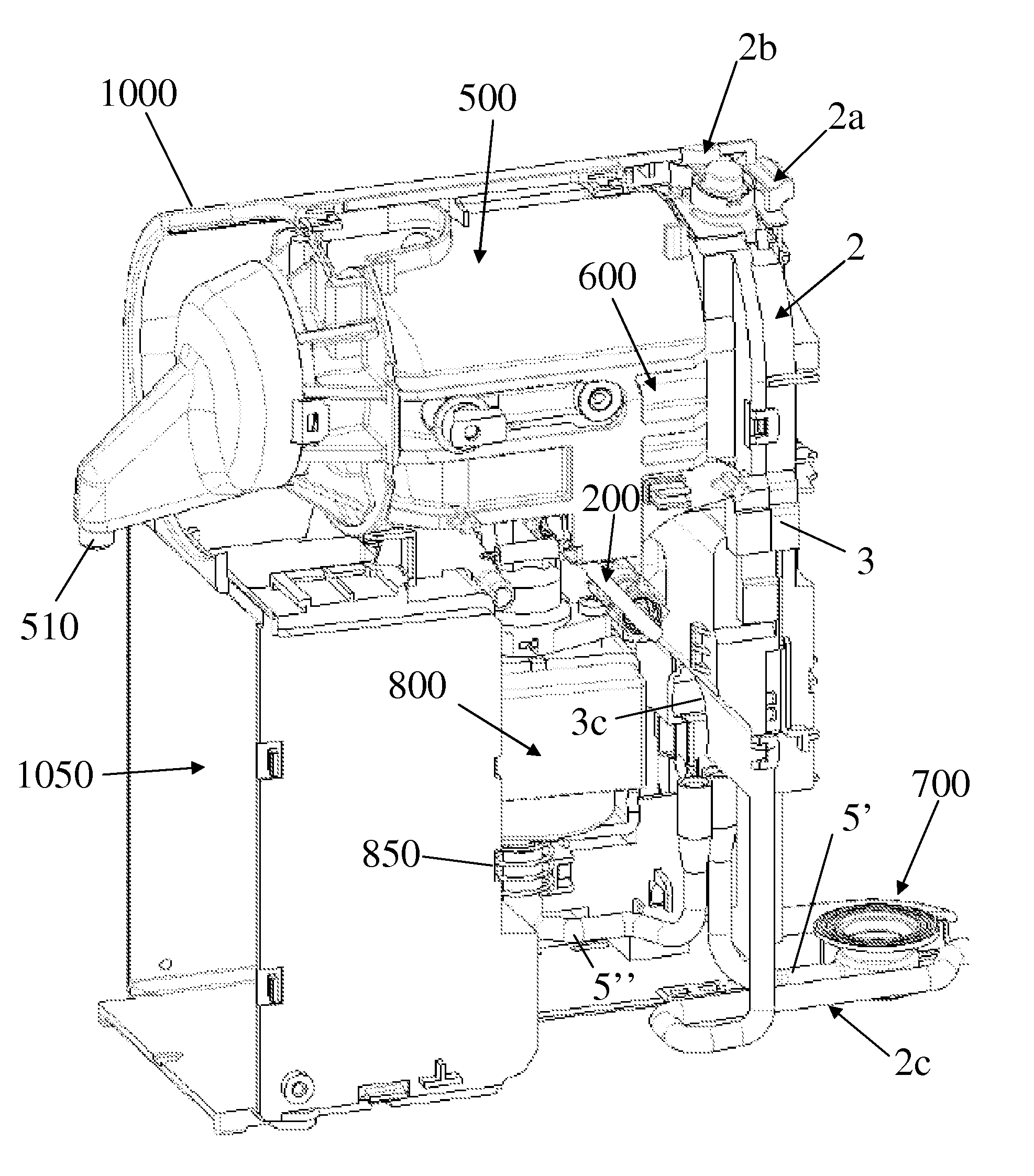 Modular assembly of a beverage preparation machine