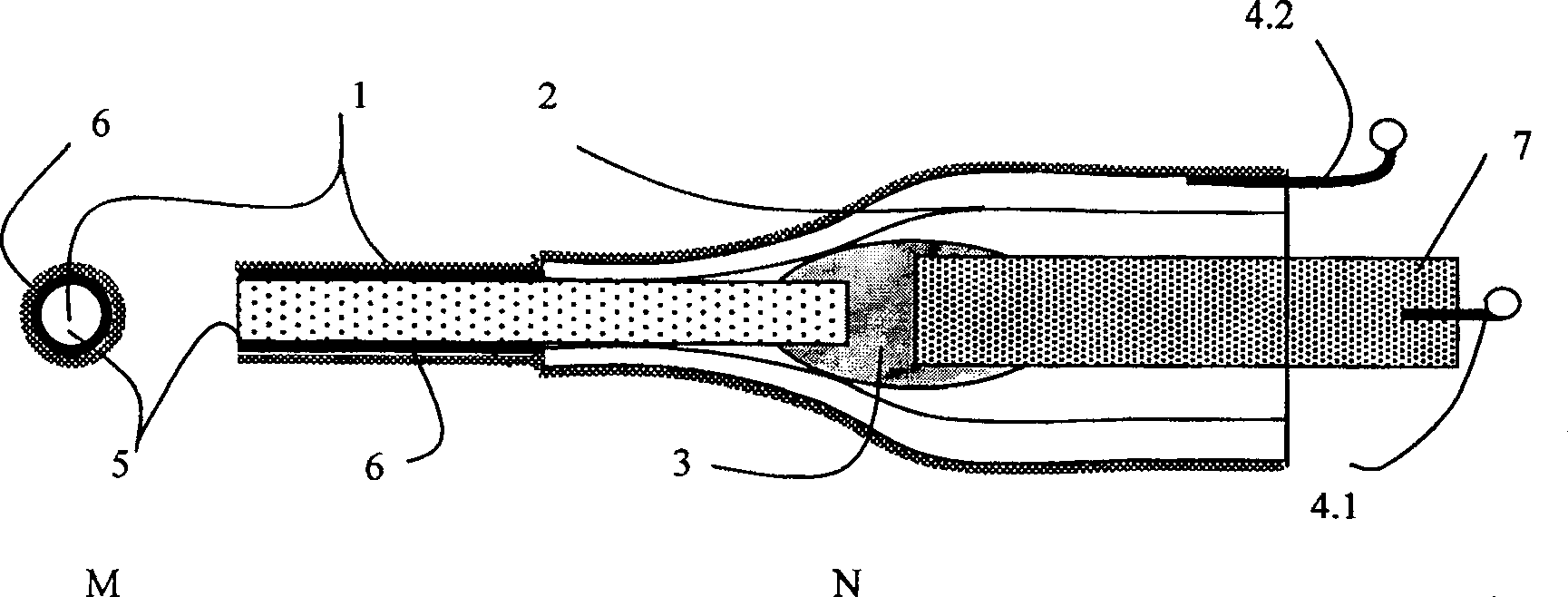 Electrochemical supermicro electrode preparing process