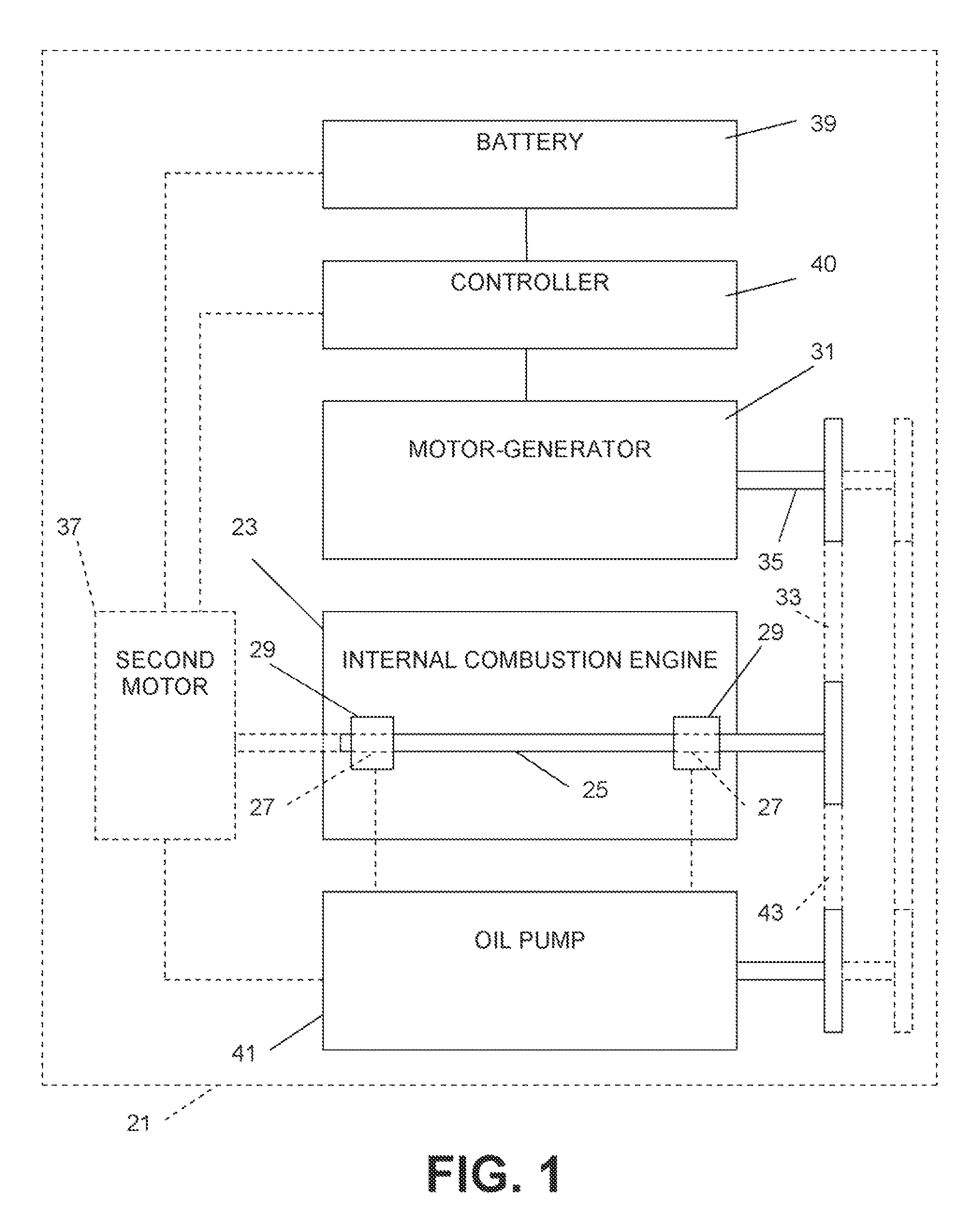 Internal combustion engine including crankshaft that is rotated while engine is in a non-fueled mode and method of operating an engine