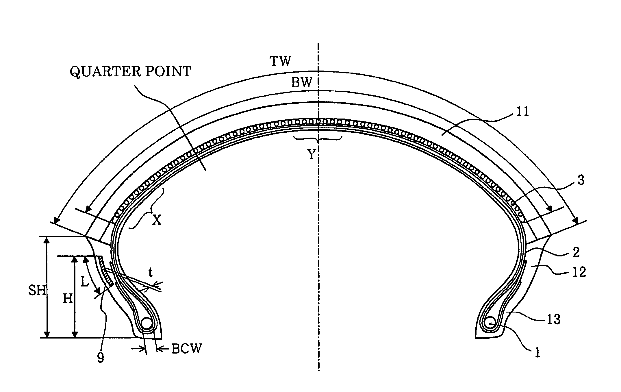 Pneumatic Radial Tire for Motorcycle