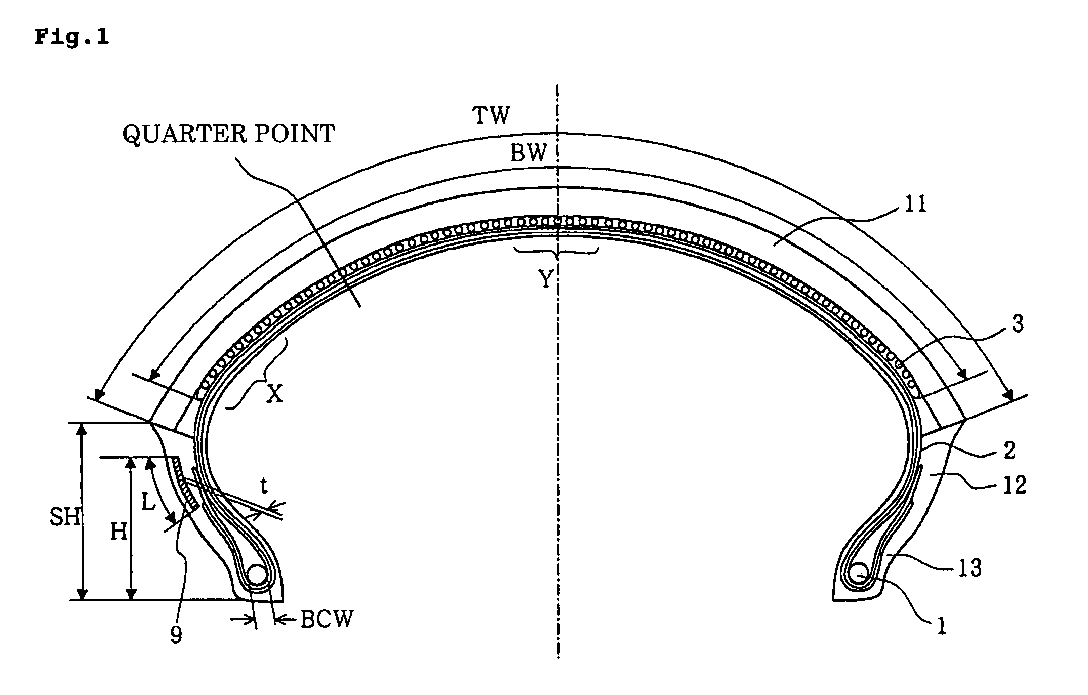 Pneumatic Radial Tire for Motorcycle