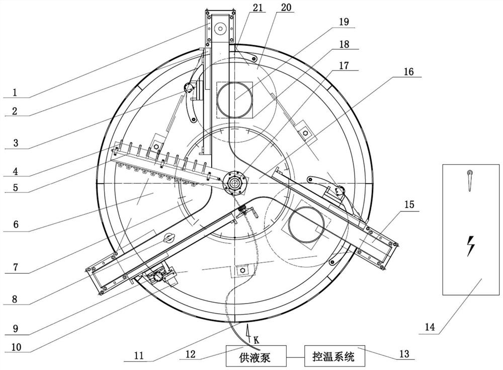 Ultra-precise efficient polishing device and method suitable for large-size KDP crystals