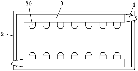 Automobile part paint spraying device with fast drying effect