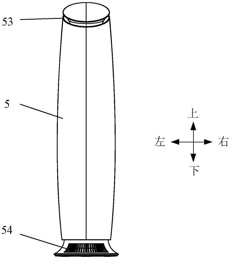 Volute fan combined structure and vertical air conditioner