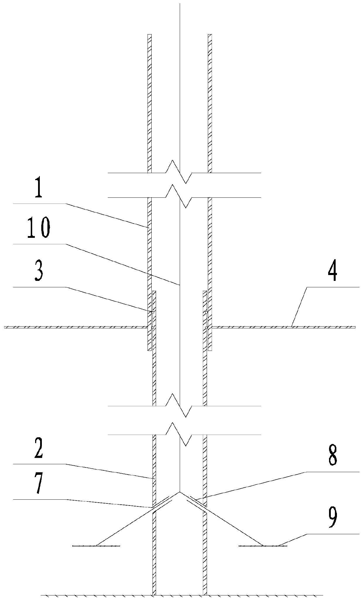 Telescopic settlement pipe, and settlement deformation monitoring system and method