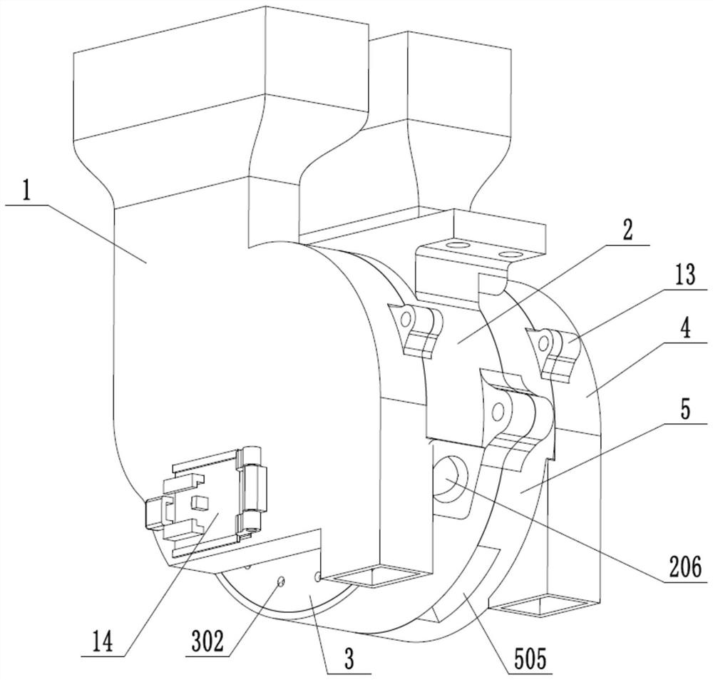 A double-disc integrated seed metering device