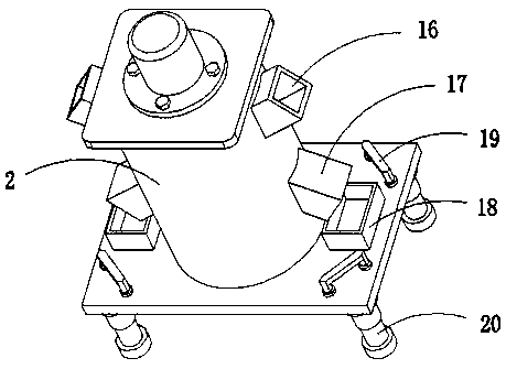 Grinding device of high molecule chemical material particles