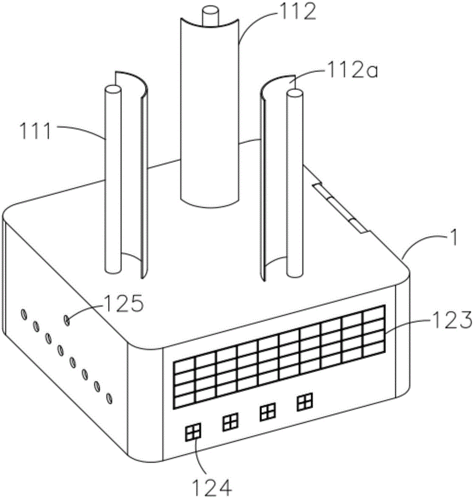 Wall-mounted wireless router for enhancing antenna signal intensity