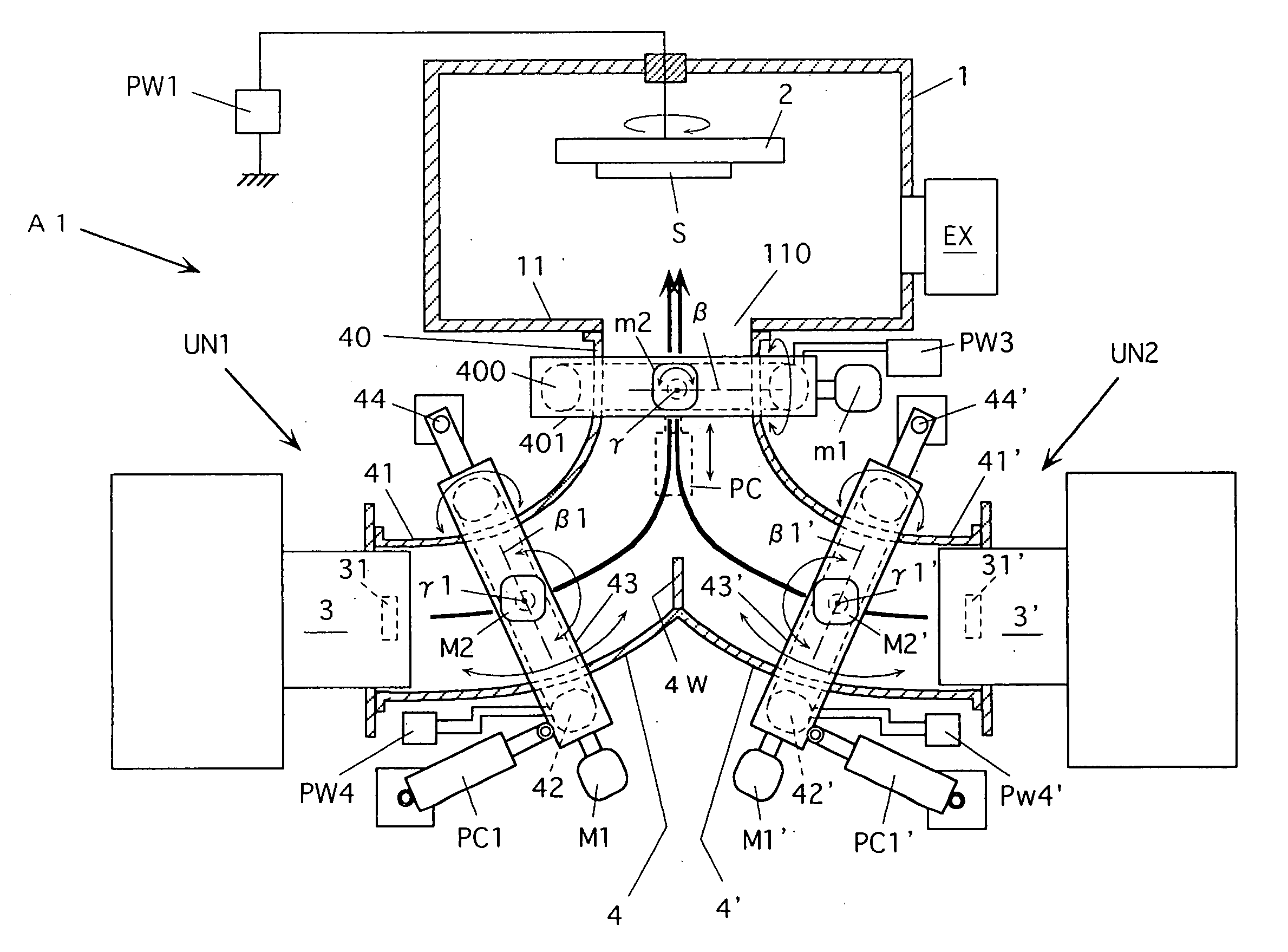 Deflection magnetic field type vacuum arc vapor deposition device