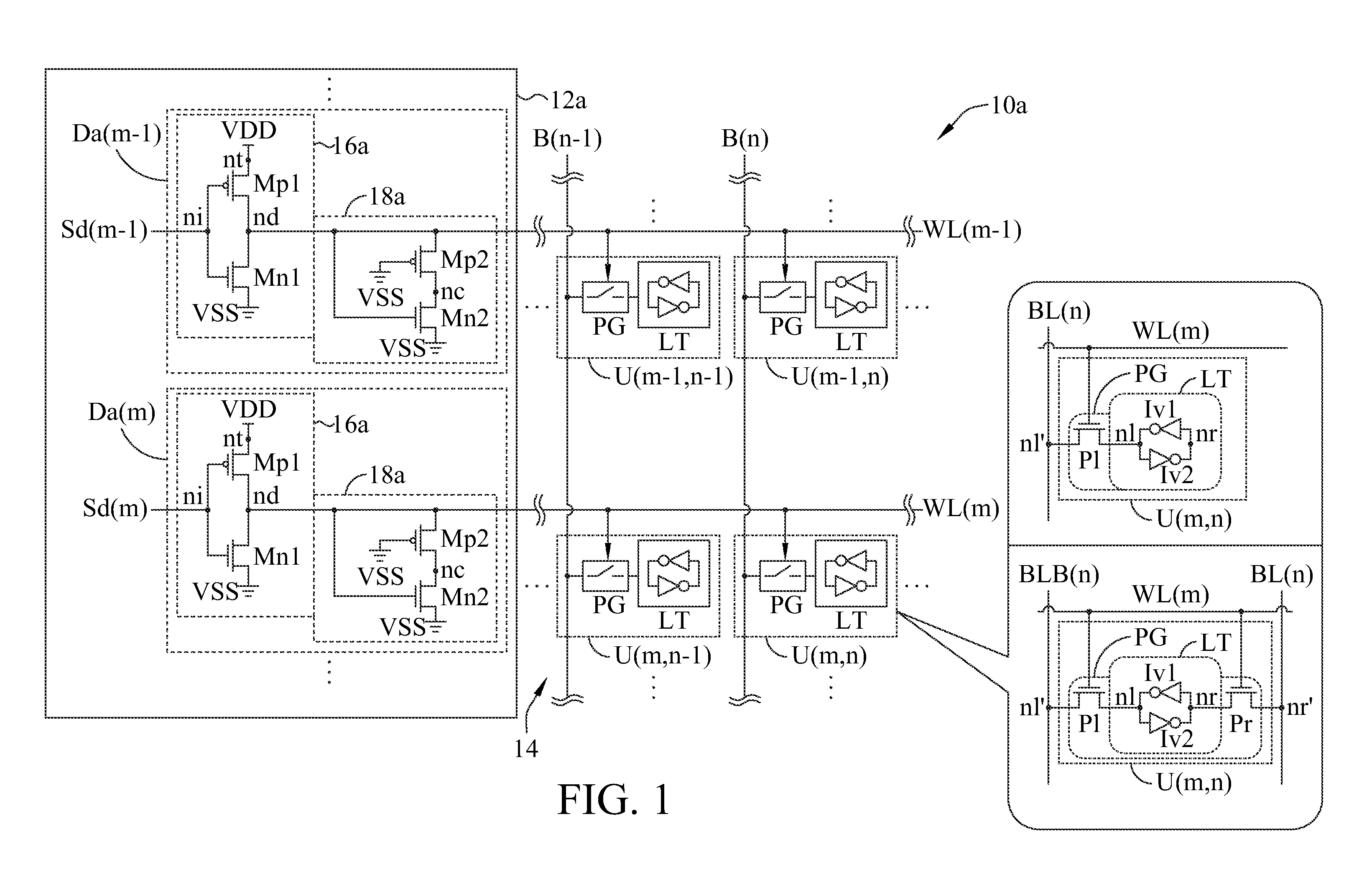 Variation-tolerant word-line under-drive scheme for random access memory