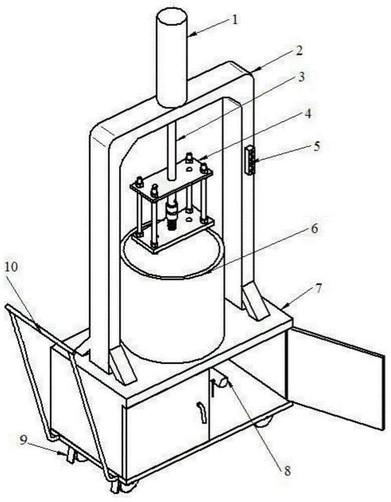 Mandrel material lightning impulse voltage withstanding test device