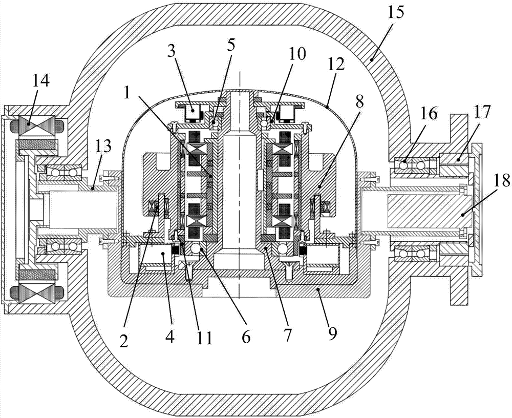 Four-freedom-degree single-frame magnetic suspension control torque gyroscope