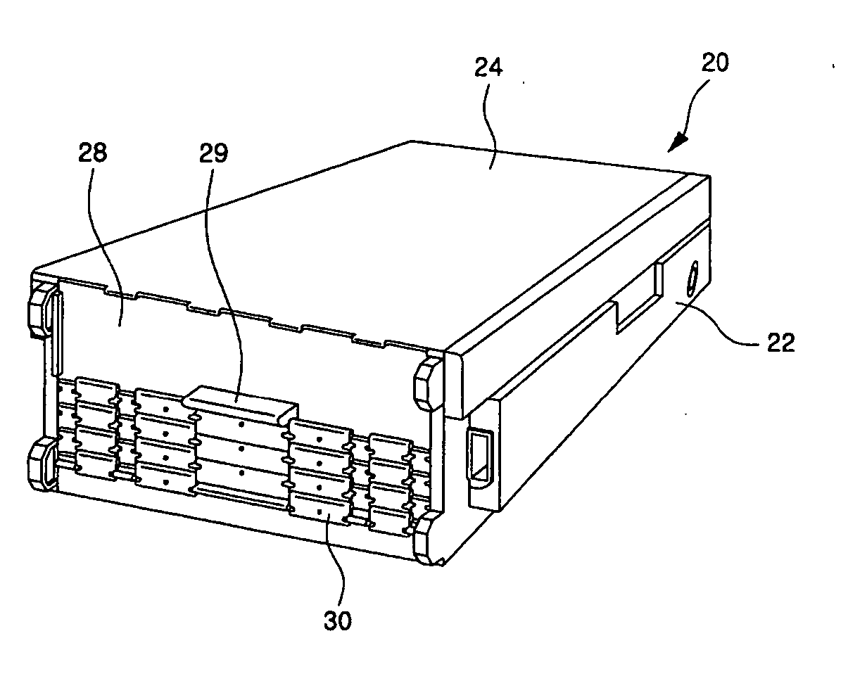 Media cassette with internal lock