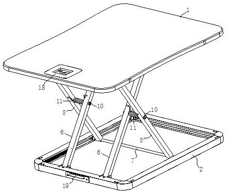 Lifting table structure