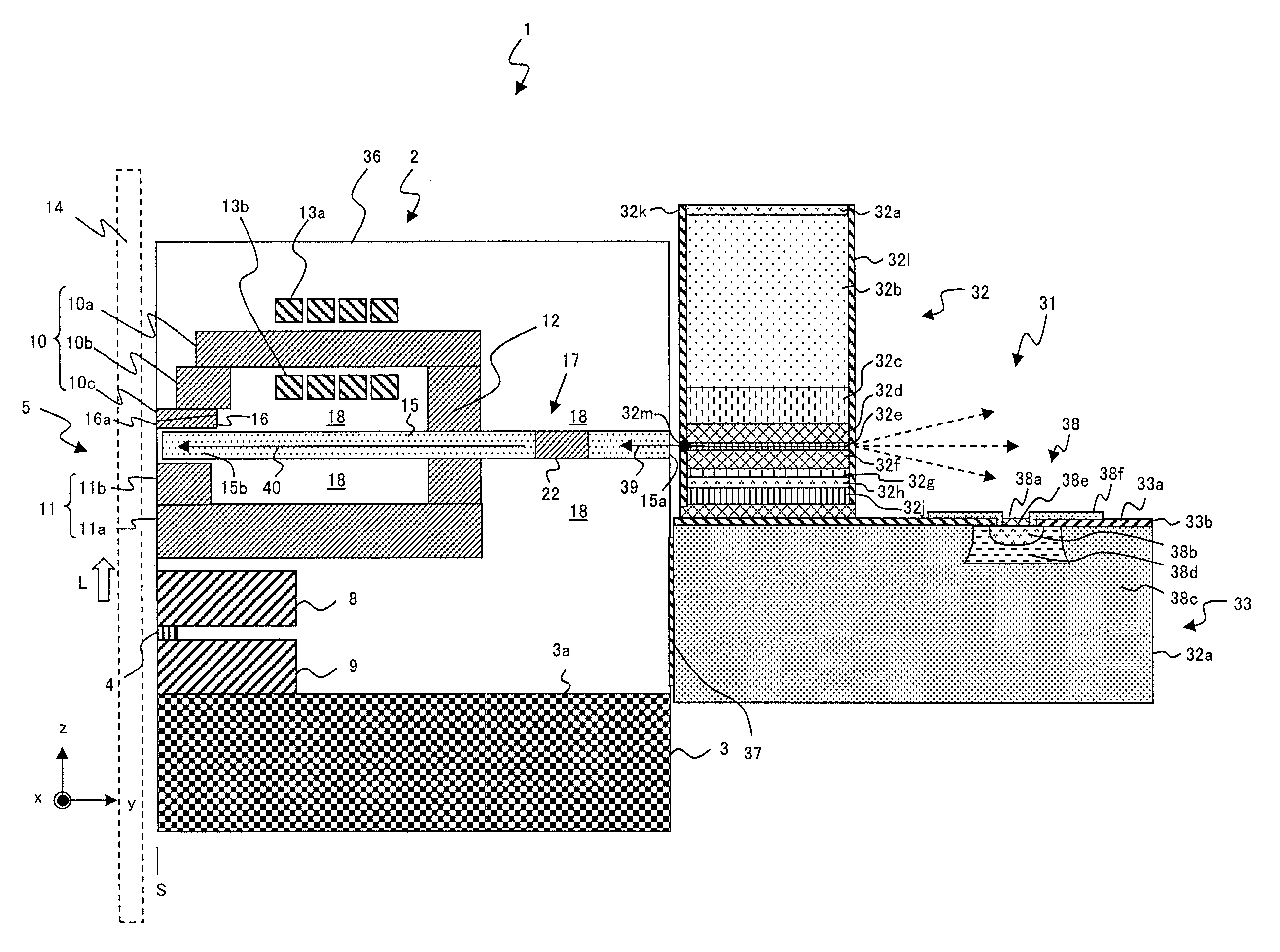 Thermally assisted recording head utilizing laser light with limited wavelength range