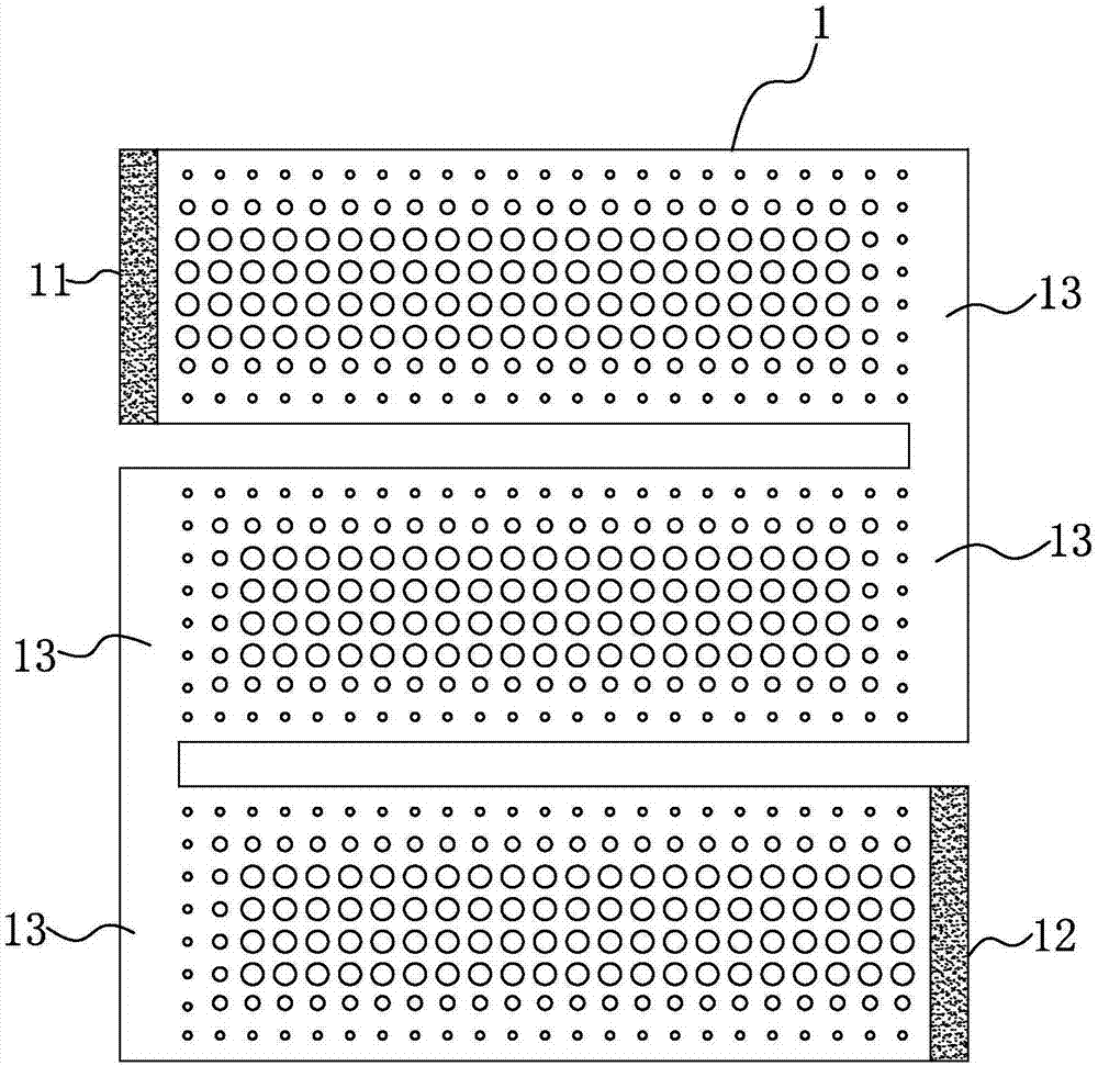 Method for changing heating temperature in electric heating membrane region, and miniature electric heating piece produced by utilizing same