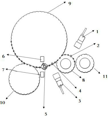 Laser-perforated hollow filter tip detection device and method