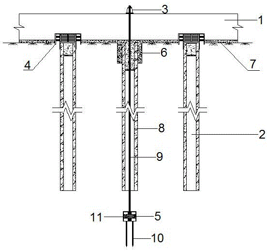 Self-resetting multidimensional damping pipe pile group foundation and construction method