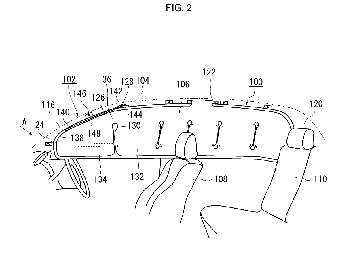 Curtain airbag device