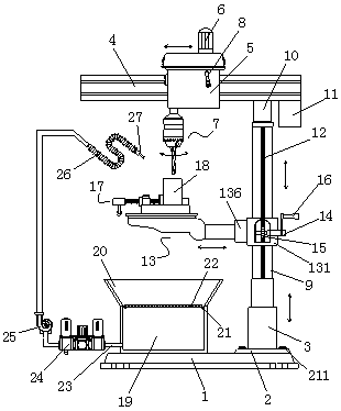 Multi-degree-of-freedom drilling machine